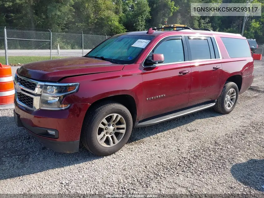 2019 Chevrolet Suburban Lt VIN: 1GNSKHKC5KR293117 Lot: 45562731