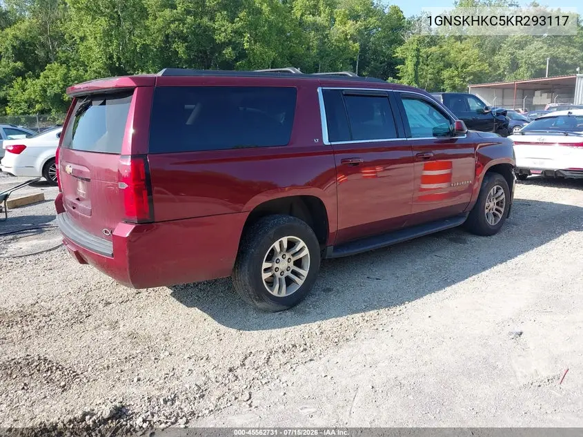 2019 Chevrolet Suburban Lt VIN: 1GNSKHKC5KR293117 Lot: 45562731