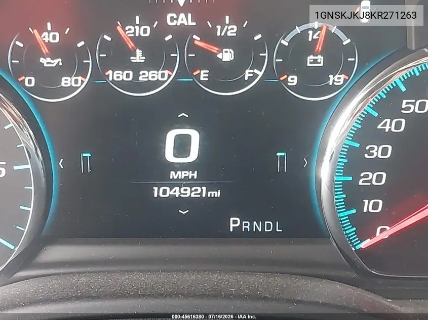 2019 Chevrolet Suburban Premier VIN: 1GNSKJKJ8KR271263 Lot: 45616380