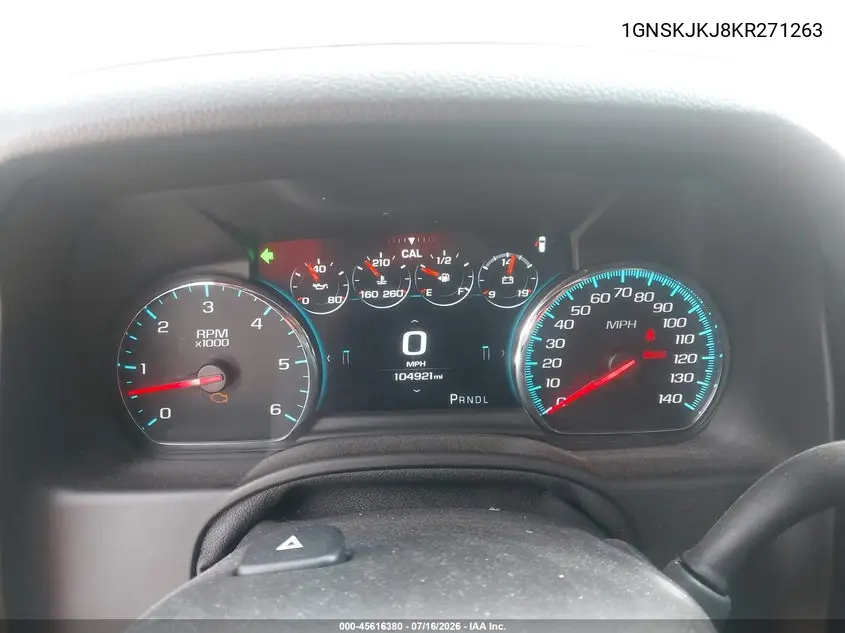 2019 Chevrolet Suburban Premier VIN: 1GNSKJKJ8KR271263 Lot: 45616380