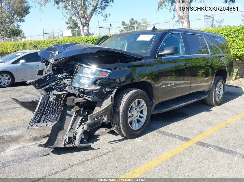 2019 Chevrolet Suburban Lt VIN: 1GNSCHKCXKR204851 Lot: 45626409