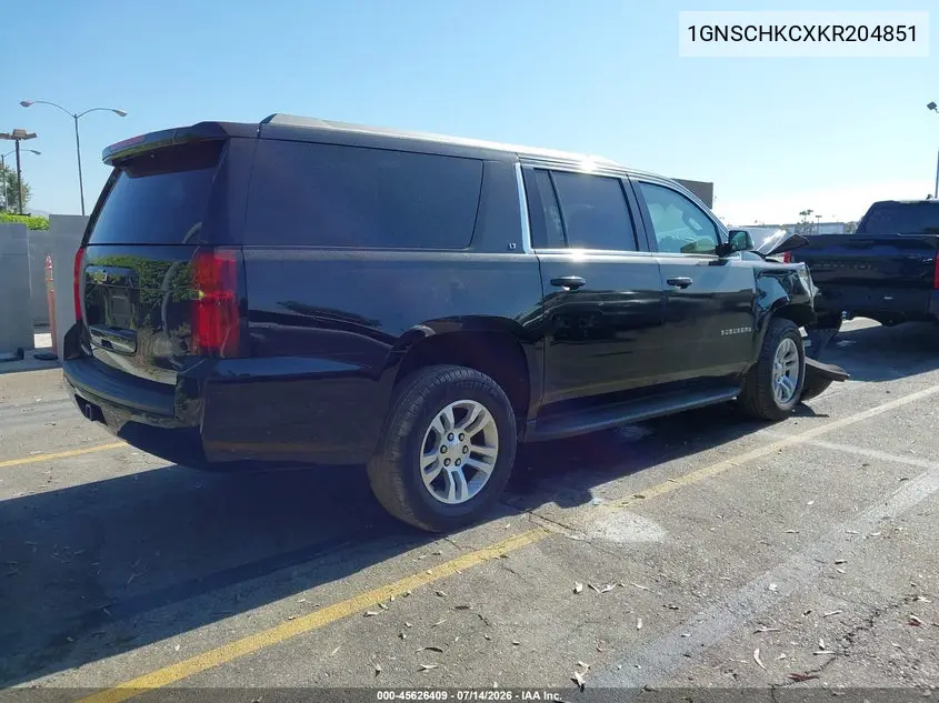 2019 Chevrolet Suburban Lt VIN: 1GNSCHKCXKR204851 Lot: 45626409