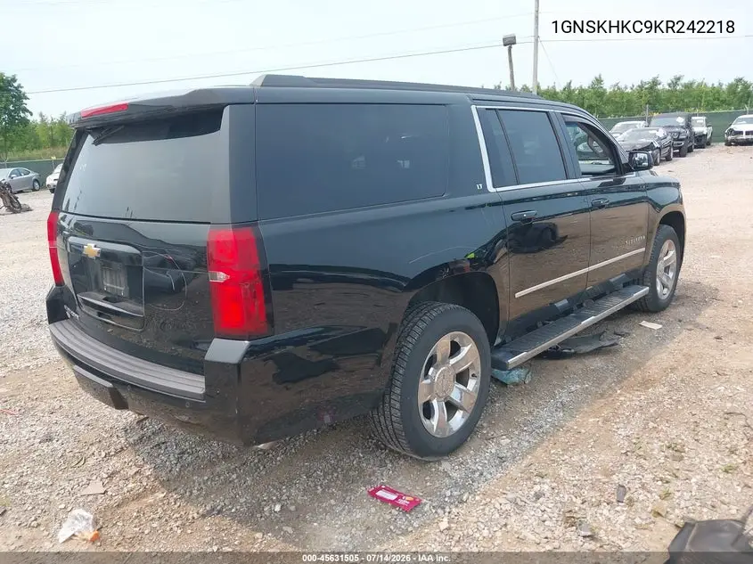 2019 Chevrolet Suburban Lt VIN: 1GNSKHKC9KR242218 Lot: 45631505