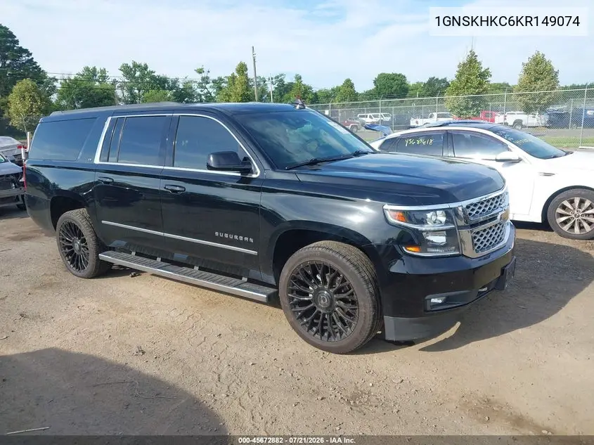 2019 Chevrolet Suburban Lt VIN: 1GNSKHKC6KR149074 Lot: 45672882