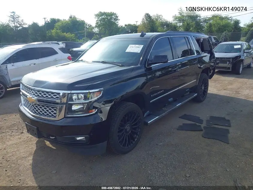 2019 Chevrolet Suburban Lt VIN: 1GNSKHKC6KR149074 Lot: 45672882