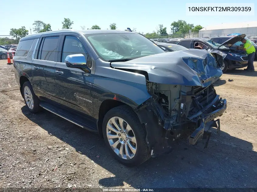 2021 Chevrolet Suburban 4Wd Premier VIN: 1GNSKFKT2MR309359 Lot: 45226918
