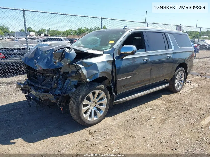 2021 Chevrolet Suburban 4Wd Premier VIN: 1GNSKFKT2MR309359 Lot: 45226918