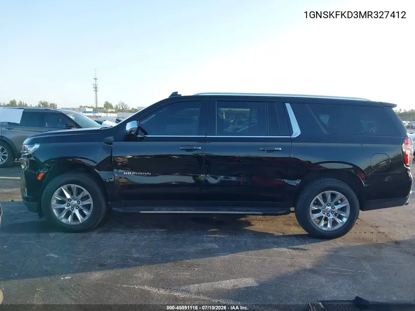 2021 Chevrolet Suburban 4Wd Premier VIN: 1GNSKFKD3MR327412 Lot: 45591116
