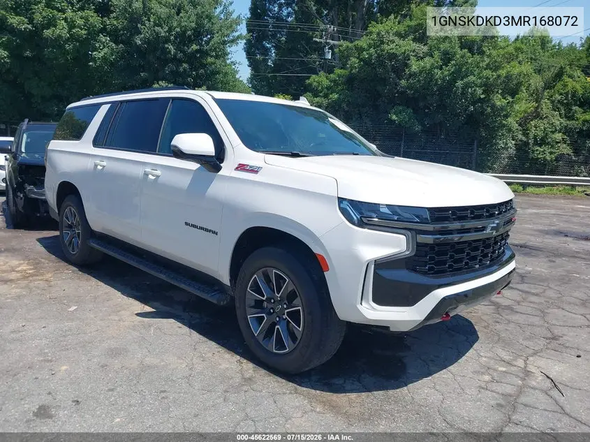2021 Chevrolet Suburban 4Wd Z71 VIN: 1GNSKDKD3MR168072 Lot: 45622569