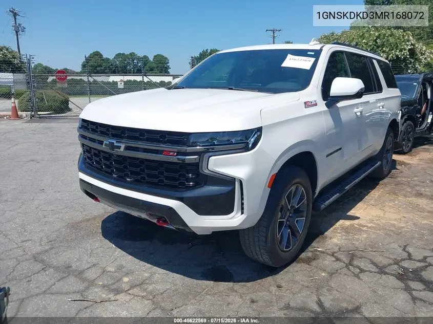 2021 Chevrolet Suburban 4Wd Z71 VIN: 1GNSKDKD3MR168072 Lot: 45622569