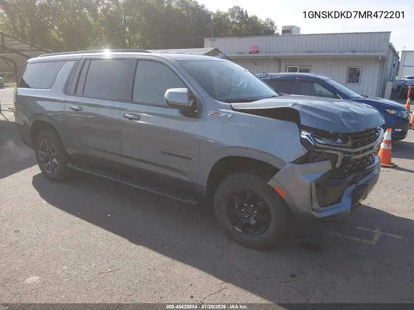 2021 Chevrolet Suburban 4Wd Z71 VIN: 1GNSKDKD7MR472201 Lot: 45628854