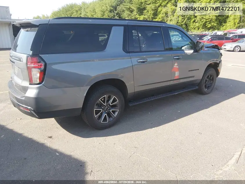 2021 Chevrolet Suburban 4Wd Z71 VIN: 1GNSKDKD7MR472201 Lot: 45628854