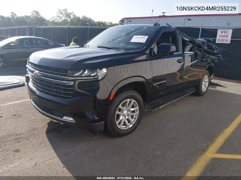 2021 Chevrolet Suburban 4Wd Lt VIN: 1GNSKCKD4MR255229 Lot: 45638863