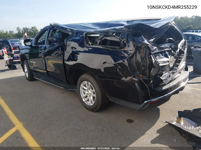 2021 Chevrolet Suburban 4Wd Lt VIN: 1GNSKCKD4MR255229 Lot: 45638863
