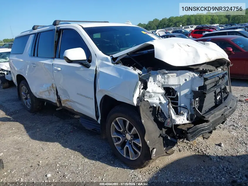 2022 Chevrolet Suburban 4Wd Lt VIN: 1GNSKCKD9NR324756 Lot: 45642993