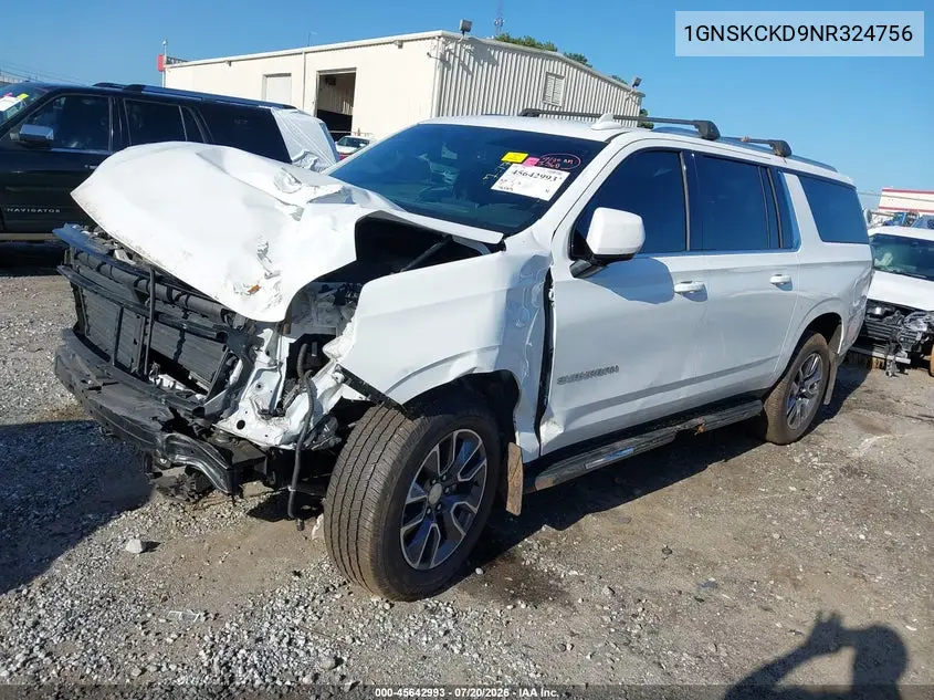2022 Chevrolet Suburban 4Wd Lt VIN: 1GNSKCKD9NR324756 Lot: 45642993