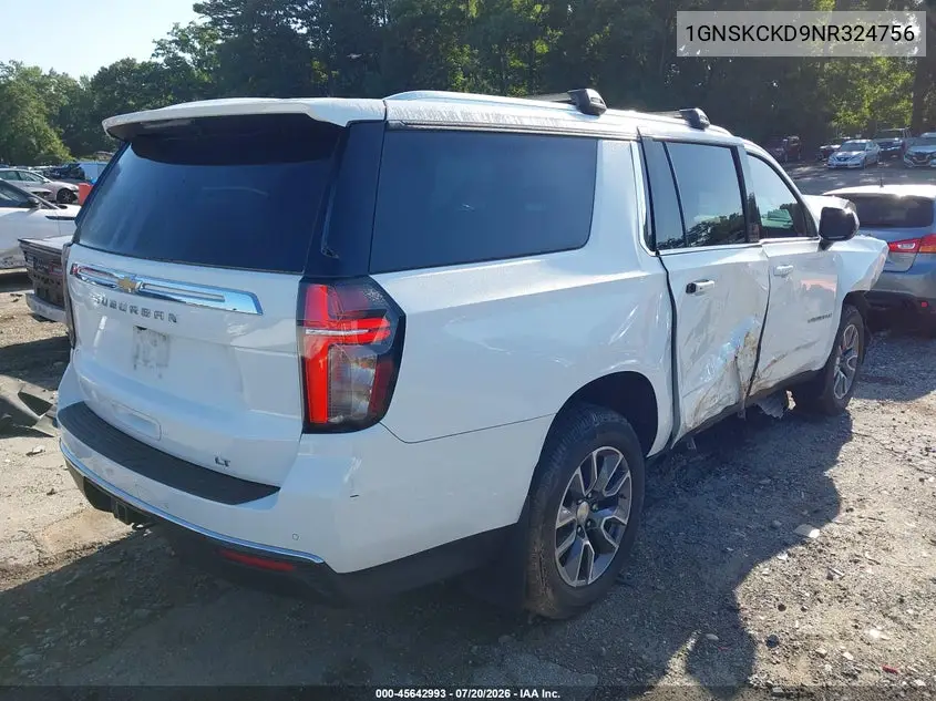 2022 Chevrolet Suburban 4Wd Lt VIN: 1GNSKCKD9NR324756 Lot: 45642993