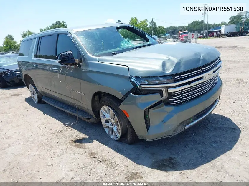 2023 Chevrolet Suburban 4Wd Premier VIN: 1GNSKFKDXPR551538 Lot: 45617520