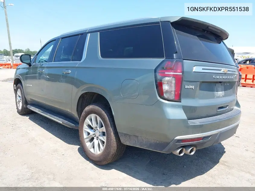 2023 Chevrolet Suburban 4Wd Premier VIN: 1GNSKFKDXPR551538 Lot: 45617520