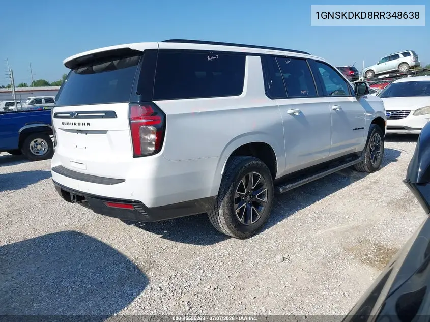 2024 Chevrolet Suburban 4Wd Z71 VIN: 1GNSKDKD8RR348638 Lot: 45555268