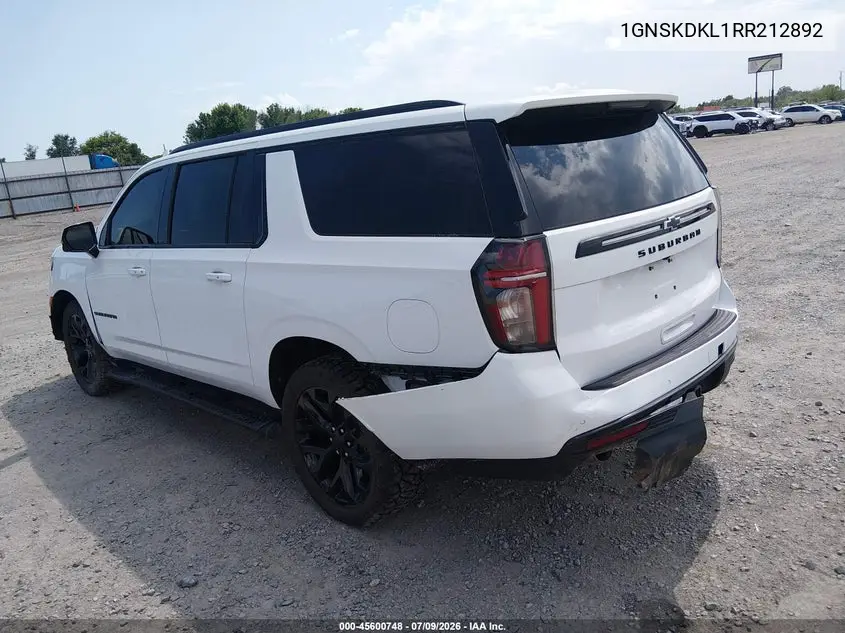 2024 Chevrolet Suburban 4Wd Z71 VIN: 1GNSKDKL1RR212892 Lot: 45600748