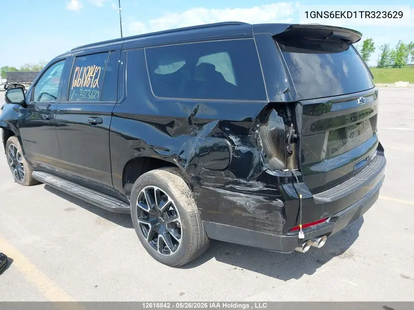 2026 Chevrolet Suburban K1500 Rst VIN: 1GNS6EKD1TR323629 Lot: 12618842