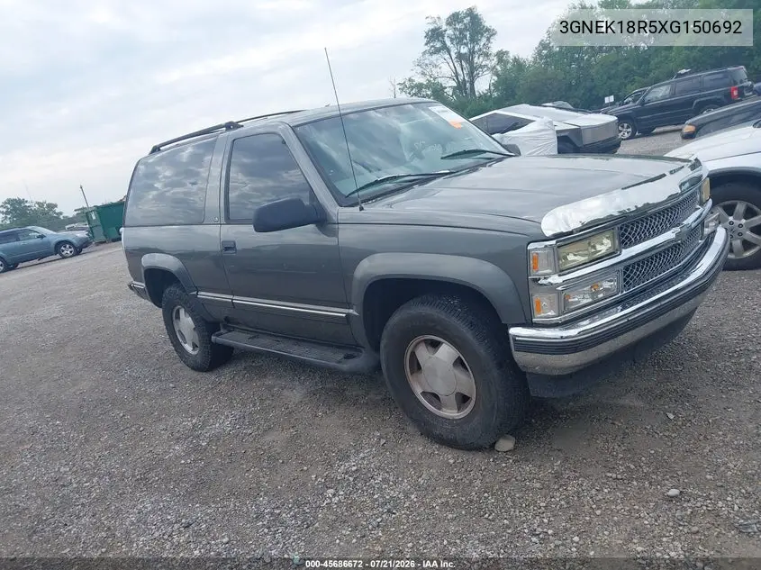 1999 Chevrolet Tahoe VIN: 3GNEK18R5XG150692 Lot: 45686672