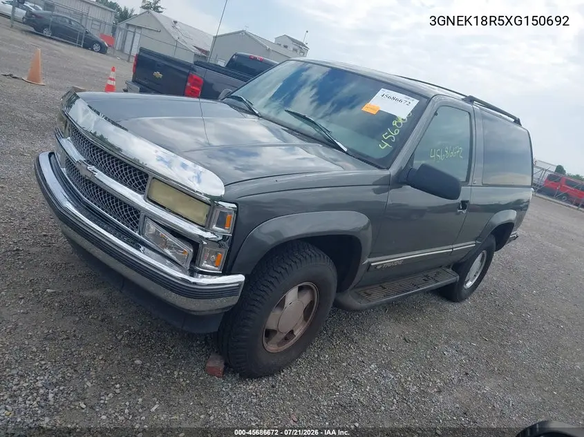 1999 Chevrolet Tahoe VIN: 3GNEK18R5XG150692 Lot: 45686672