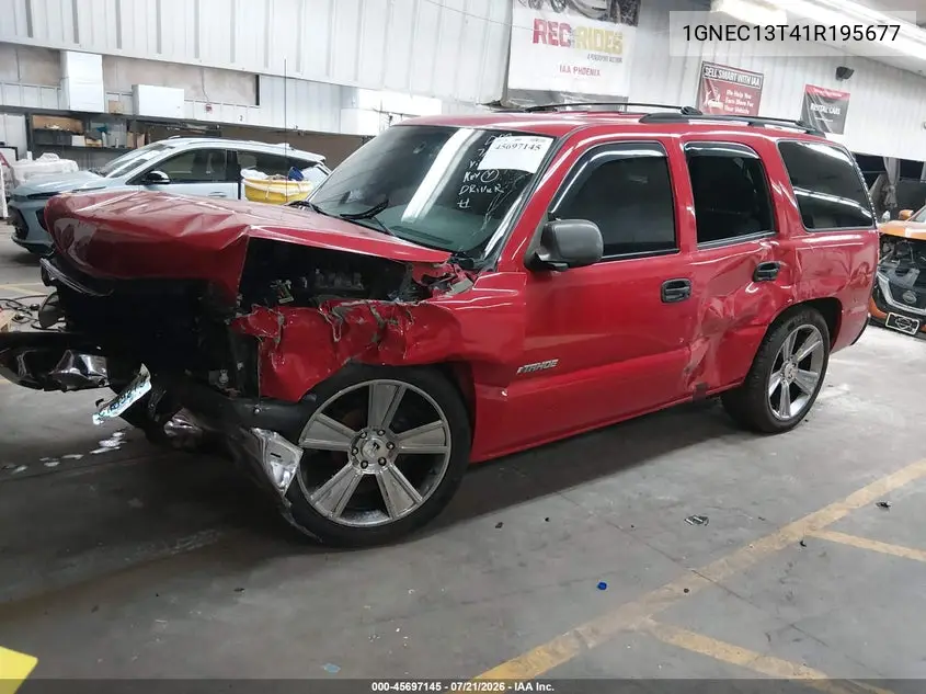 2001 Chevrolet Tahoe Ls VIN: 1GNEC13T41R195677 Lot: 45697145