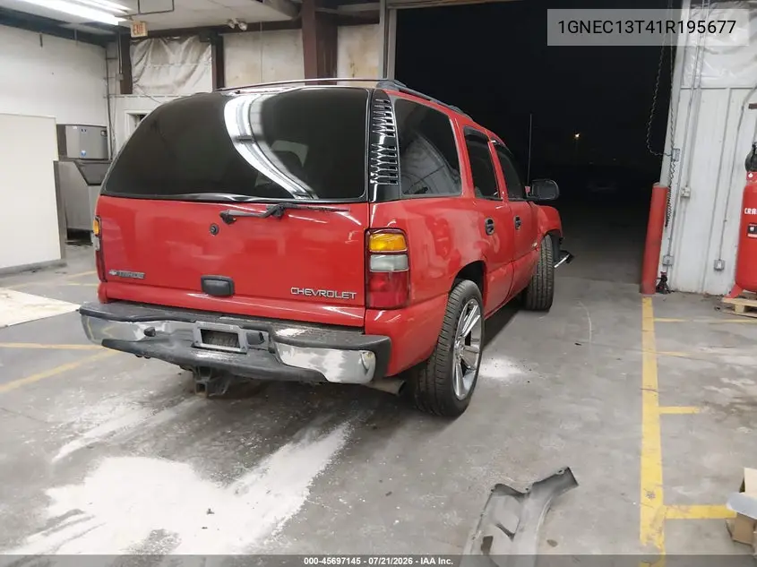 2001 Chevrolet Tahoe Ls VIN: 1GNEC13T41R195677 Lot: 45697145