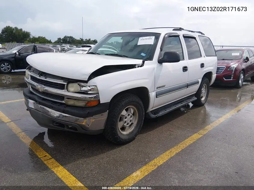 2002 Chevrolet Tahoe Ls VIN: 1GNEC13Z02R171673 Lot: 45630406