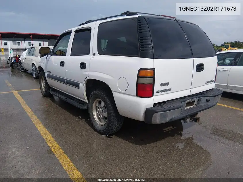 2002 Chevrolet Tahoe Ls VIN: 1GNEC13Z02R171673 Lot: 45630406