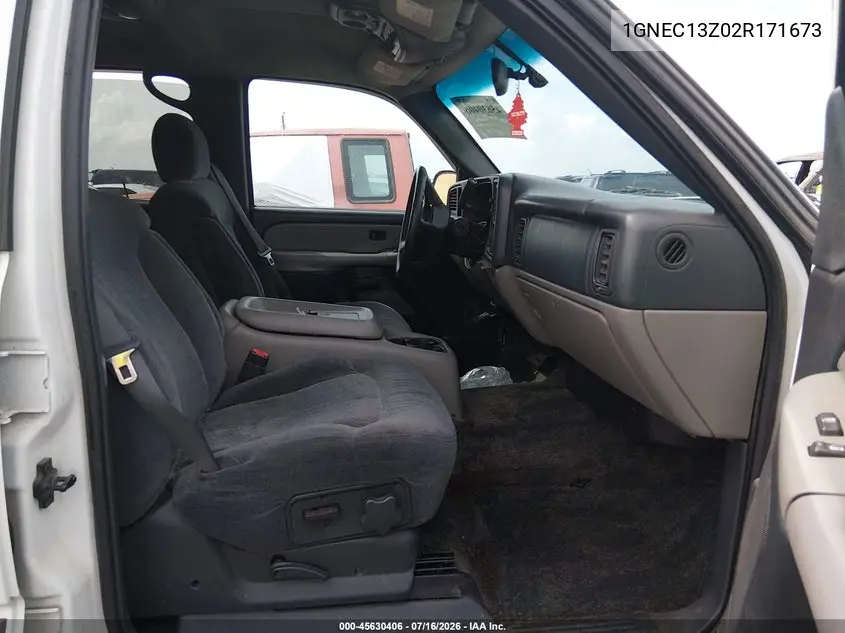 2002 Chevrolet Tahoe Ls VIN: 1GNEC13Z02R171673 Lot: 45630406
