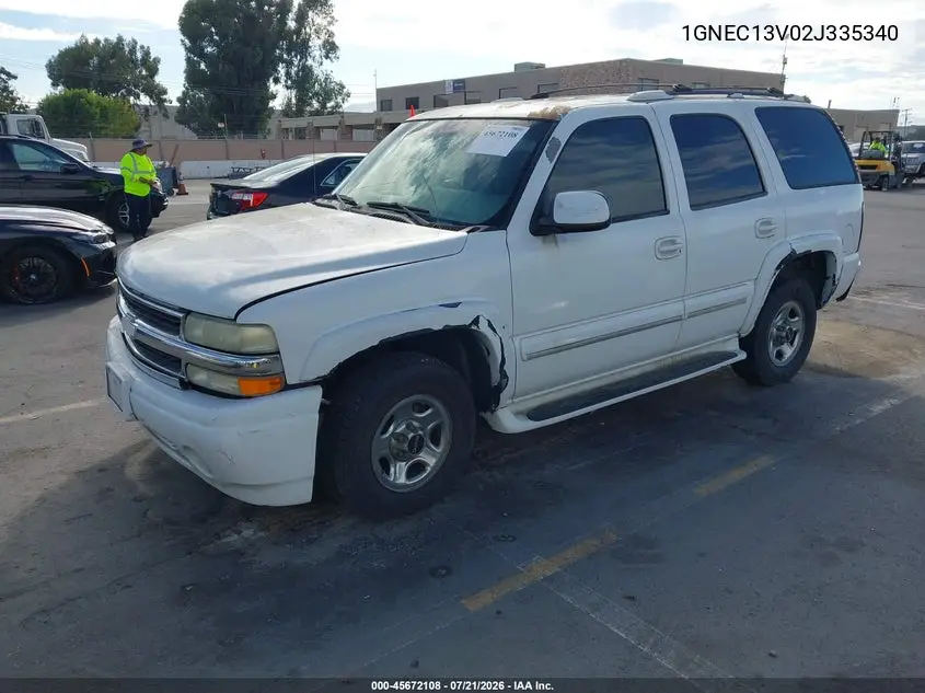 2002 Chevrolet Tahoe Ls VIN: 1GNEC13V02J335340 Lot: 45672108