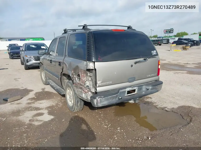 2003 Chevrolet Tahoe Ls VIN: 1GNEC13Z73R270489 Lot: 45659299