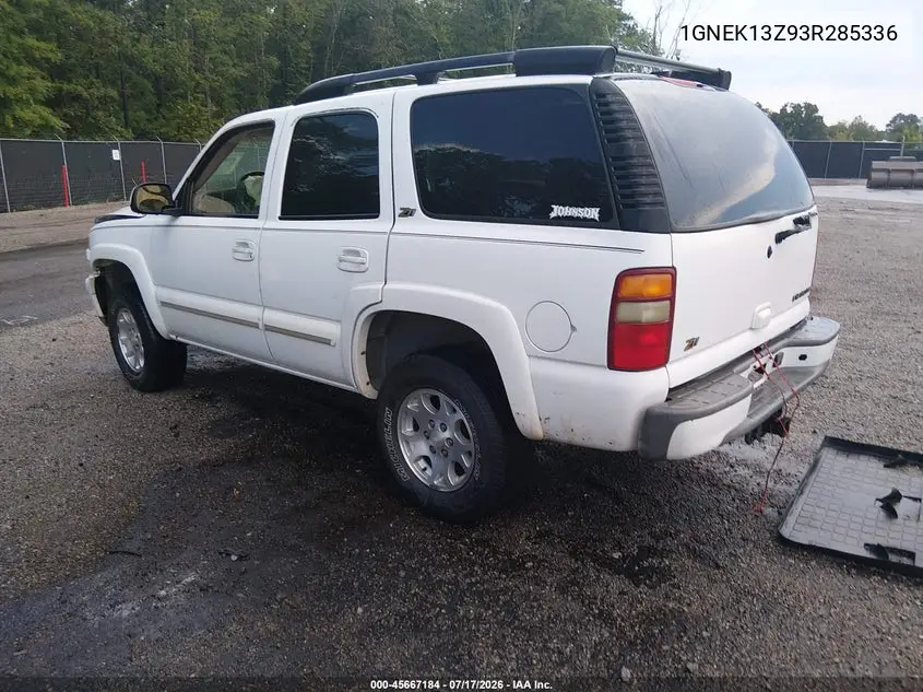 2003 Chevrolet Tahoe Z71 VIN: 1GNEK13Z93R285336 Lot: 45667184