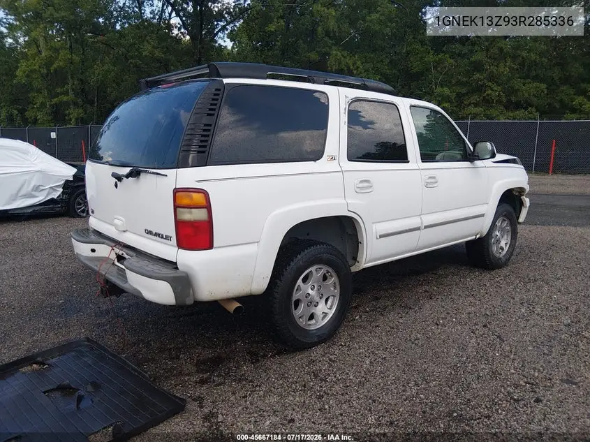 2003 Chevrolet Tahoe Z71 VIN: 1GNEK13Z93R285336 Lot: 45667184