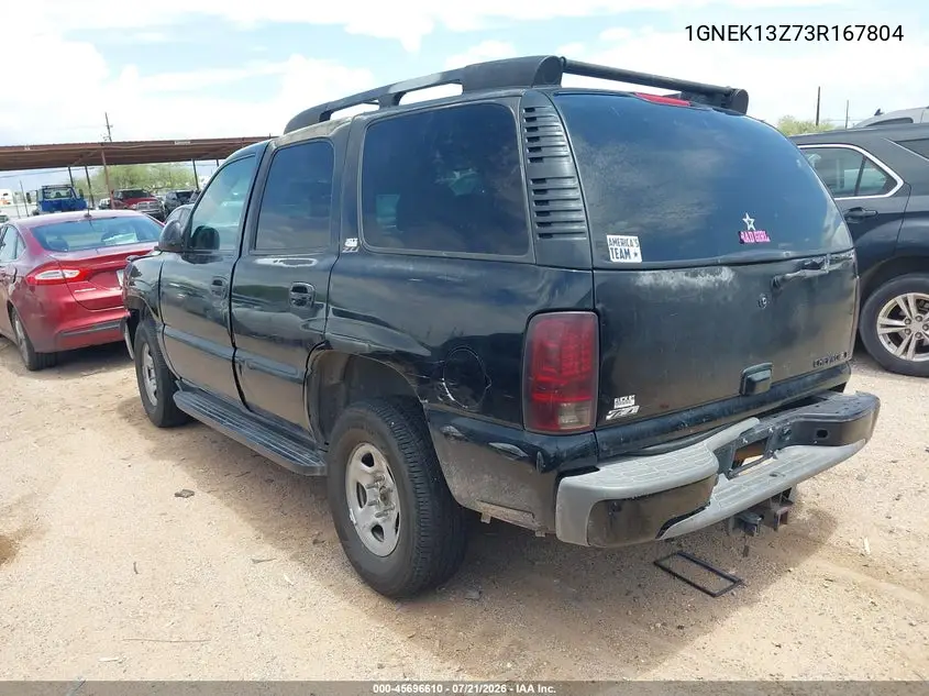 2003 Chevrolet Tahoe Z71 VIN: 1GNEK13Z73R167804 Lot: 45696610