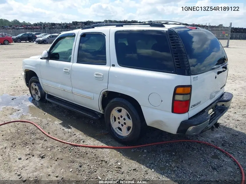 1GNEC13Z54R189122 2004 Chevrolet Tahoe Lt
