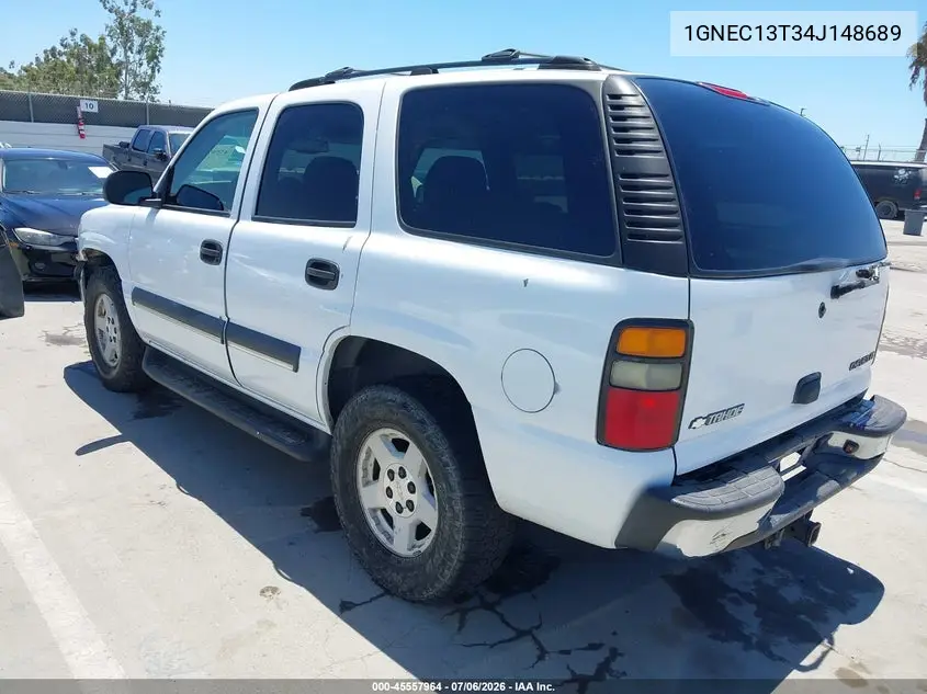 2004 Chevrolet Tahoe Ls VIN: 1GNEC13T34J148689 Lot: 45557964
