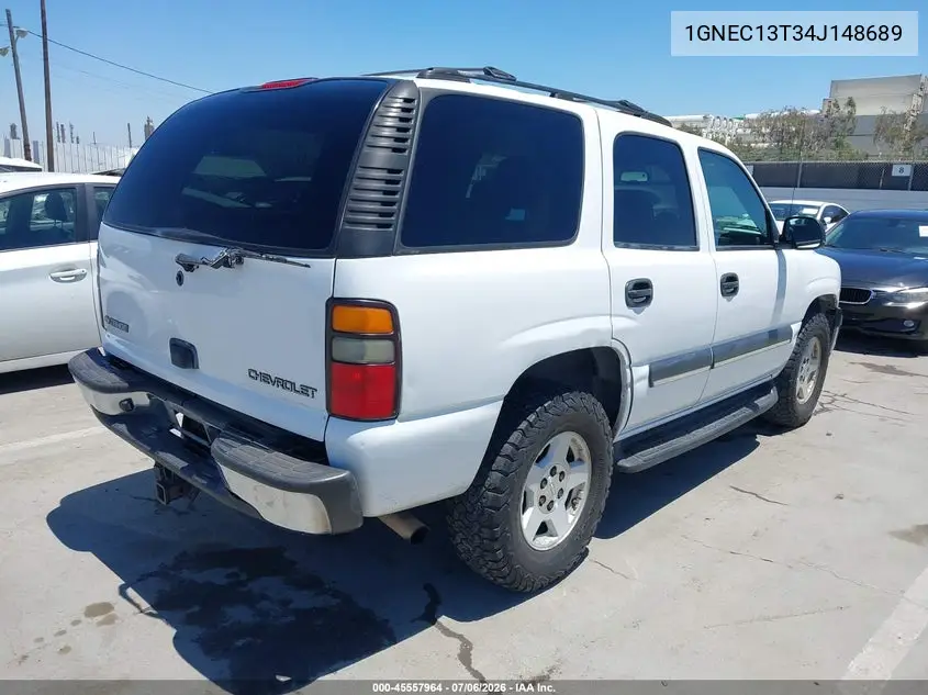 2004 Chevrolet Tahoe Ls VIN: 1GNEC13T34J148689 Lot: 45557964
