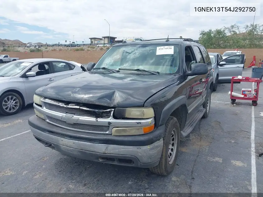 2004 Chevrolet Tahoe Lt VIN: 1GNEK13T54J292750 Lot: 45674930