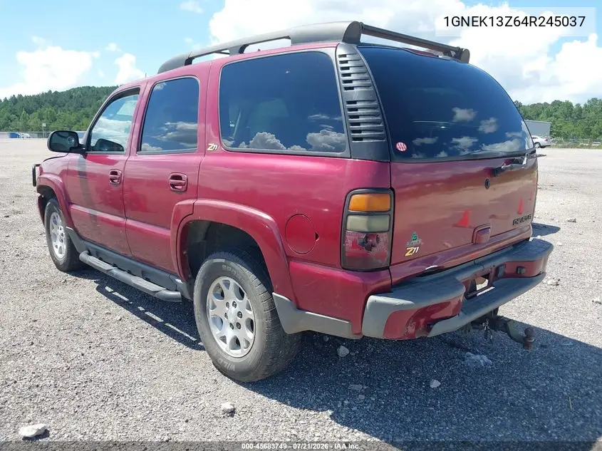 2004 Chevrolet Tahoe Z71 VIN: 1GNEK13Z64R245037 Lot: 45683749