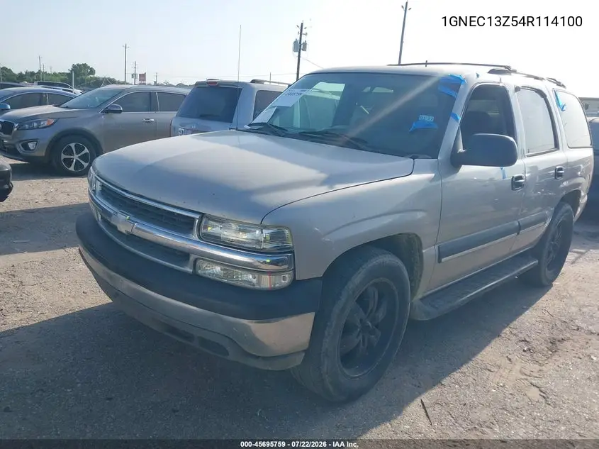 2004 Chevrolet Tahoe Ls VIN: 1GNEC13Z54R114100 Lot: 45695759