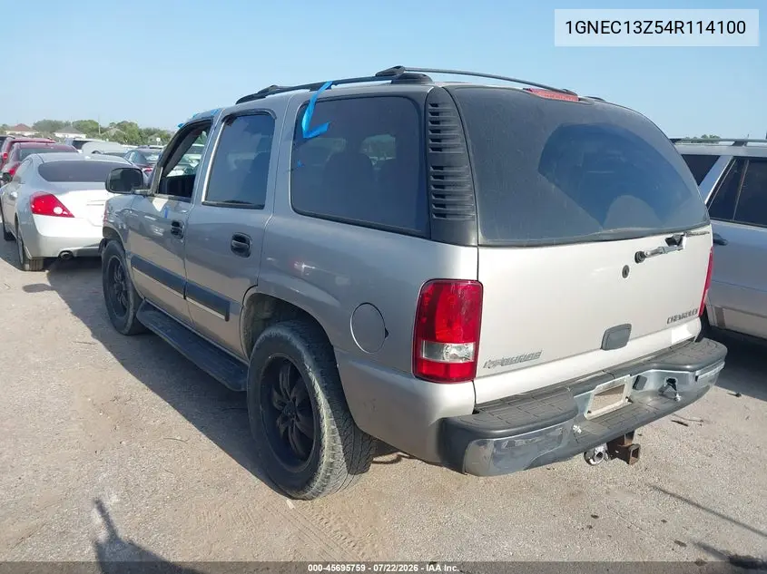 2004 Chevrolet Tahoe Ls VIN: 1GNEC13Z54R114100 Lot: 45695759