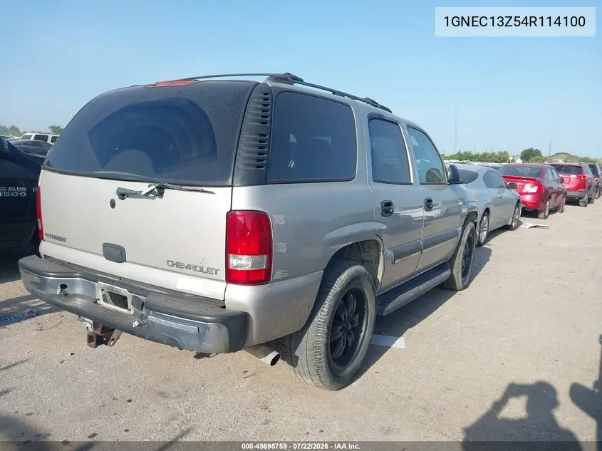 2004 Chevrolet Tahoe Ls VIN: 1GNEC13Z54R114100 Lot: 45695759