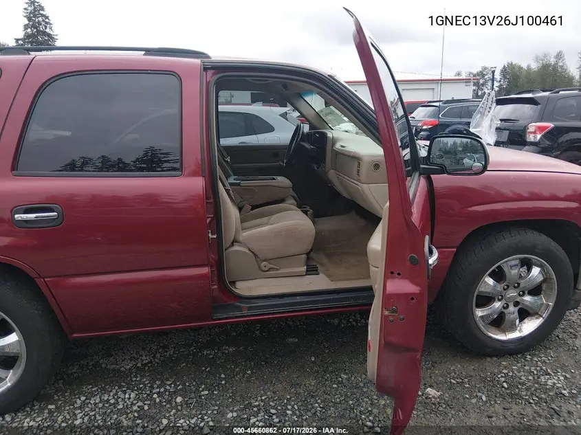 2006 Chevrolet Tahoe Ls VIN: 1GNEC13V26J100461 Lot: 45660862