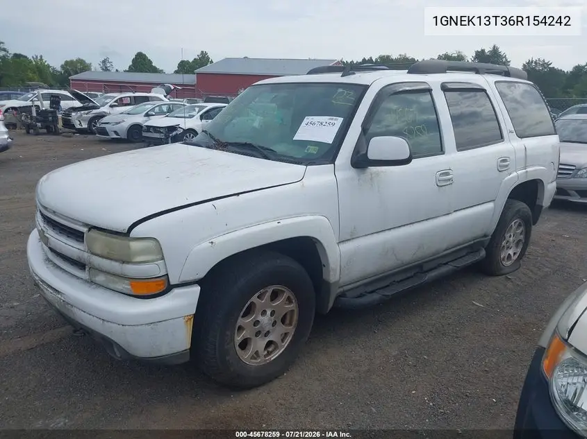 2006 Chevrolet Tahoe Z71 VIN: 1GNEK13T36R154242 Lot: 45678259