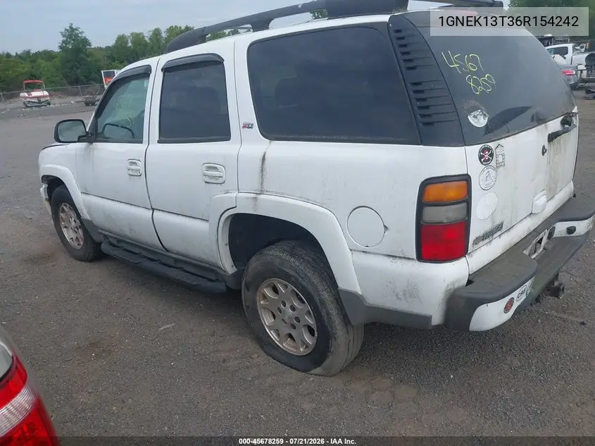 2006 Chevrolet Tahoe Z71 VIN: 1GNEK13T36R154242 Lot: 45678259