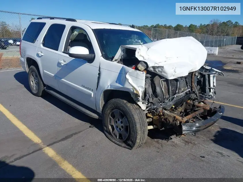 1GNFK13007R102949 2007 Chevrolet Tahoe Lt